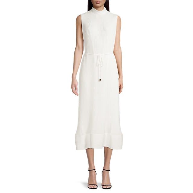 Milly Melina Solid Pleated Dress Size 8 $425